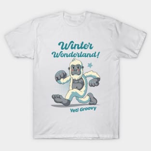 Cheerful Yeti Christmas T-Shirt